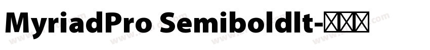 MyriadPro Semiboldlt字体转换